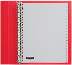 Intercalaire Quantore 23 perforations 20 onglets A-Z PP gris PP