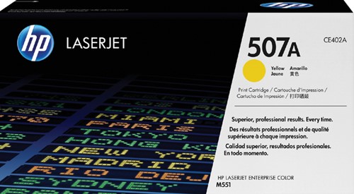 Cartouche toner HP CE402A 507A jaune