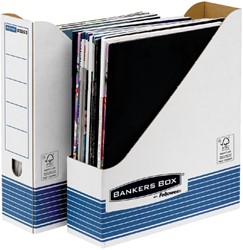 Porte-revues Bankers Box System A4 blanc/bleu