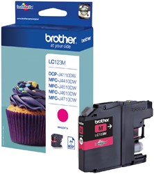 Cartouche d’encre Brother LC-123M rouge