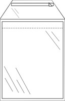Envelop CleverPack akte A4 220x300mm zelfklevend transparant 50 stuks