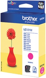 Cartouche d’encre Brother LC-121M rouge