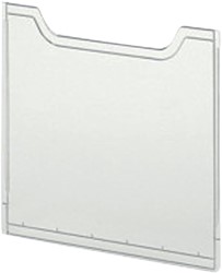 Plaque de recouvrement Exacompta porte-brochures A4 portrait transparent