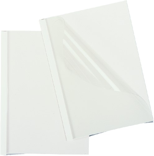 Thermische omslag GBC A4 3mm transparant/wit 100 stuks-2