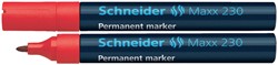 Marqueur permanent Schneider Maxx 230 ogive 1-3mm rouge