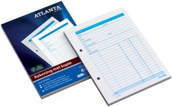 Carnet de factures Djois Atlanta A5 couverture rigide 50x2 feuilles autocopiant