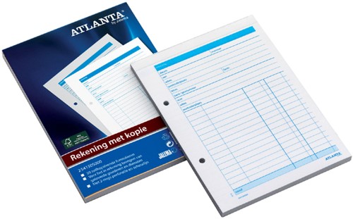 Bloc de factures Djois Atlanta A4 50x 2 feuilles autocopiant blanc