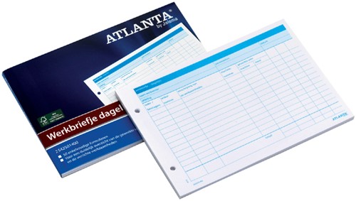 Fiche Suivi de travail quotidien Djois Atlanta A5 50 feuilles