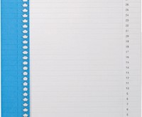 Etiquette cavalier Elba n°0 297x6mm vertical bleu 10 feuilles