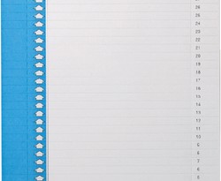 Etiquette dossier suspendu Elba n°9 157x7mm latéral bleu 10 pièces