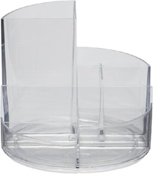 Organiseur MAULrundbox 7 compartiments Ø140x125mm transparent