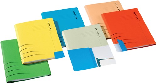 Dossier Combi Secolor Folio 1 rabat carton recyclé 250g rouge-1