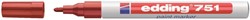 Marqueur peinture edding 751 à base d'huile 1-2mm pastel rouge