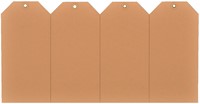 Label HF2 nr 0 200gr 25x50mm bruin 1000 stuks-2