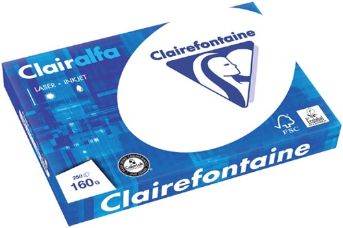 Papier copieur Clairefontaine Clairalfa A3 160g blanc 250 feuilles