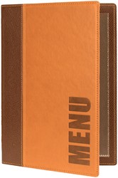 Protège-menu Securit Trendy A5 1x 2 pochettes brun
