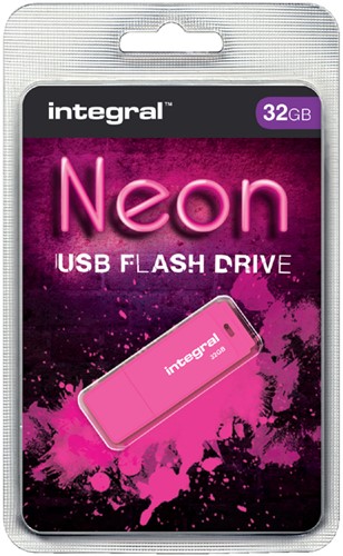 Clé USB 2.0 Integral Neon USB-A 32Go rose