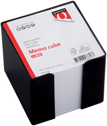 Cube mémos Quantore 10x10x9cm noir 900 feuilles
