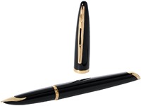 Vulpen Waterman Carene Sea black lacquer GT medium-2
