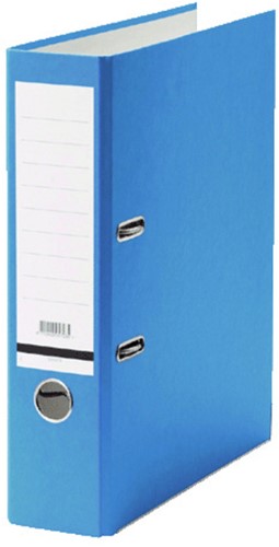 Classeur à levier Qbasic A4 80mm carton bleu-1
