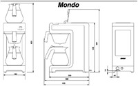 Cafetière électrique Bravilor Mondo + 2 verseuses en verre-2