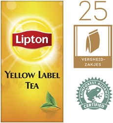 Thé Lipton Yellow Label avec enveloppe 25x 1,5g