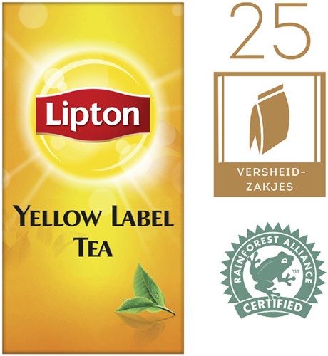Thé Lipton Yellow Label avec enveloppe 25x 1,5g