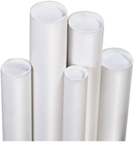 Tube d’expédition CleverPack A1 650x50x1,5mm + embouts blanc 5 pièces-3