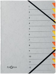 Trieur Pagna Easy A4 12 intercalaires jaune/orange