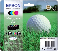 Cartouche d’encre Epson 34 T3466 noir + 3 couleurs