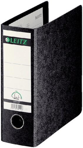 Classeur à levier Leitz 1075 180° A5 vertical 77mm carton noir marbré