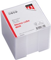 Cube mémos Quantore 10x10x9cm transparent 900 feuilles