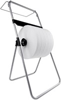 Poetspapierdispenser Satino CR1 vloerstandaard zilver 332370