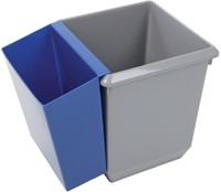 Corbeille à papier synthétique carrée conique 21L gris-3