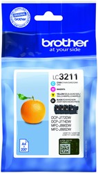Cartouche d’encre Brother LC-3211 noir + 3 couleurs