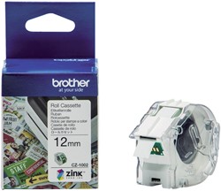 Etiquettes Brother CZ-1002 multifonctionnel 12mm 1 rouleau 5m blanc