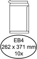 Enveloppe Hermes EB4 262x371mm autocollant blanc 10 pièces