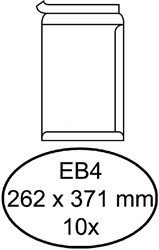 Enveloppe Hermes EB4 262x371mm autocollant blanc 10 pièces