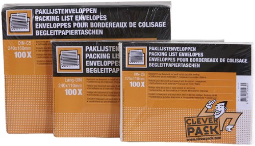 Enveloppe note d’expédition CleverPack autocollant uni 230x110mm 100 piècess-2
