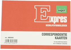 Carte de correspondance Sigel Expres A6 carton ivoire 50 pièces