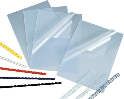 Voorblad GBC A4 PVC 300micron transparant 100 stuks-2