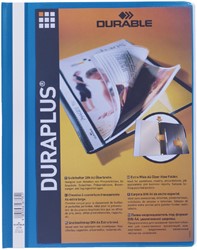 Chemise à lamelle Durable Duraplus A4 bleu
