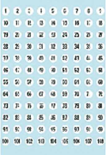 Etiquette HERMA 4128 chiffres 1-540 Ø8mm 540pcs