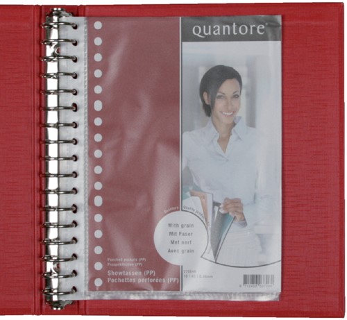 Pochette Quantore A5 17 perforations PP 0.06mm grainé 10 pièces-3
