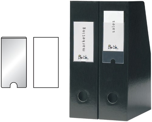 Porte-étiquettes Djois 25x75mm adhésif transparent 12 pièces-2