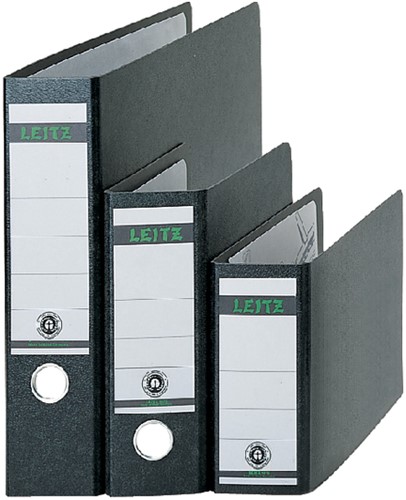 Classeur à levier Leitz 1075 180° A5 vertical 77mm carton noir marbré-2