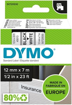 Lettertapes DYMO 12mm