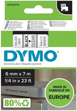 Ruban de lettrage Dymo 6 mm